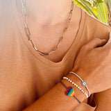 Mini Freshwater Baroque Pearl Rainbow Bracelet