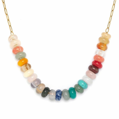 Deena Gemstone Chain Necklace