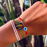 Rainbow Evil Eye  Bracelet