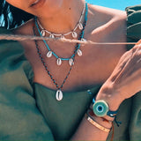 Green Ceramic Evil Eye Bracelet - OIYA