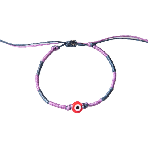 Purple & Navy Evil Eye Bracelet - OIYA