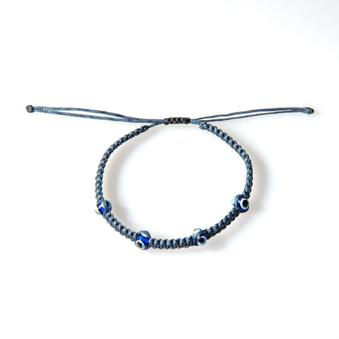 Multi Evil Eye Braided Bracelet - OIYA