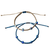 Multi Evil Eye Braided Bracelet - OIYA